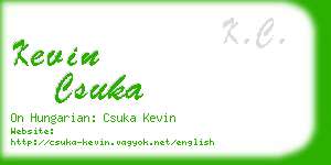 kevin csuka business card